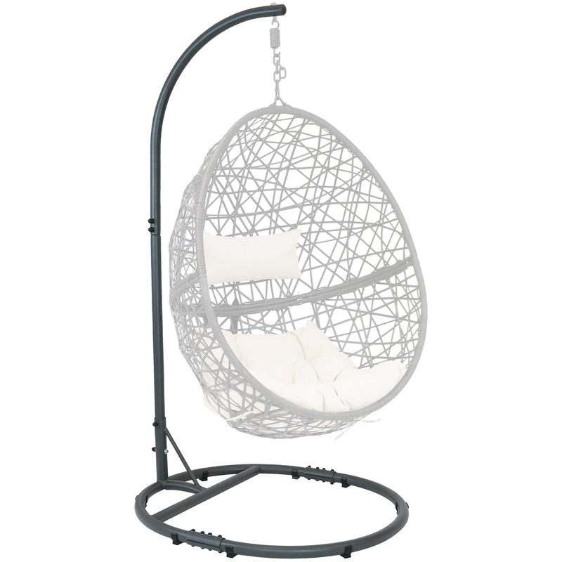 Sunnydaze Egg Chair Stand with Extra-Wide Round Base - 76" H