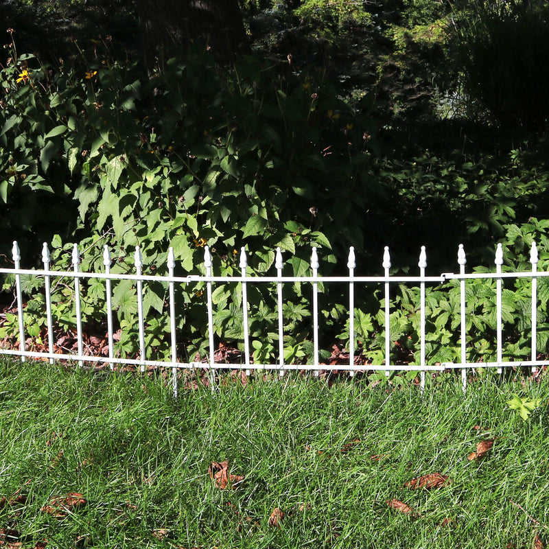 Sunnydaze 5-Piece Roman Garden Border Fence Set - 9 Overall Feet