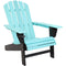 Sunnydaze All-Weather Two-Tone Outdoor Adirondack Chair with Drink Holder