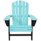 Sunnydaze All-Weather 2-Tone Outdoor Adirondack Chair with Cup Holder