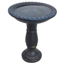 Sunnydaze Façade du Soleil Reinforced Concrete Bird Bath - 26"