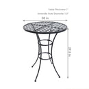 Sunnydaze Elegant Round Black Wrought Iron Bar Table - 30" Diameter