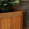 Sunnydaze Meranti Outdoor Square Wooden Planter Box - 16"