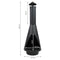 Sunnydaze Outdoor Wood-Burning Open-Access Chiminea with Poker - 56"