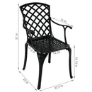 Sunnydaze Set of 2 Crossweave Cast Aluminum Patio Chairs