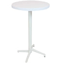 Sunnydaze Indoor/Outdoor All-Weather Round Foldable Bar Table - Plastic - White