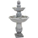 Sunnydaze 2-Tier Outdoor Water Fountain - French Garden Design - 50" Tall