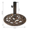 Sunnydaze Rose Blossom Cast Iron Patio Umbrella Base - 16" Diameter