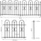 Sunnydaze 2-Piece Decorative Finial Border Fence - 8' Overall