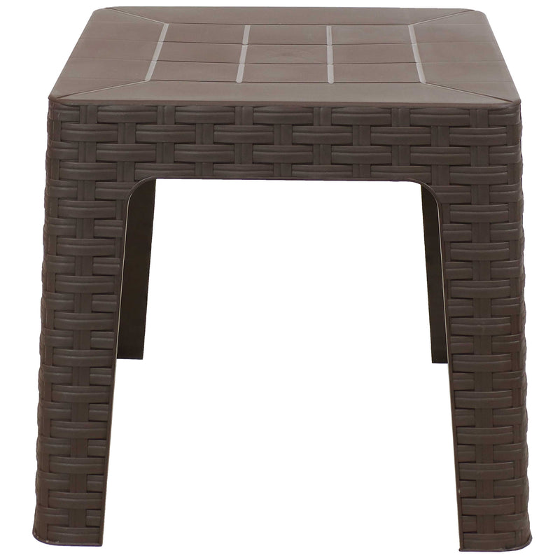 Sunnydaze 18" Plastic Square Patio Side Table