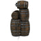 Sunnydaze Stacked Rustic Whiskey Barrel Outdoor Fountain with Lights - 29"