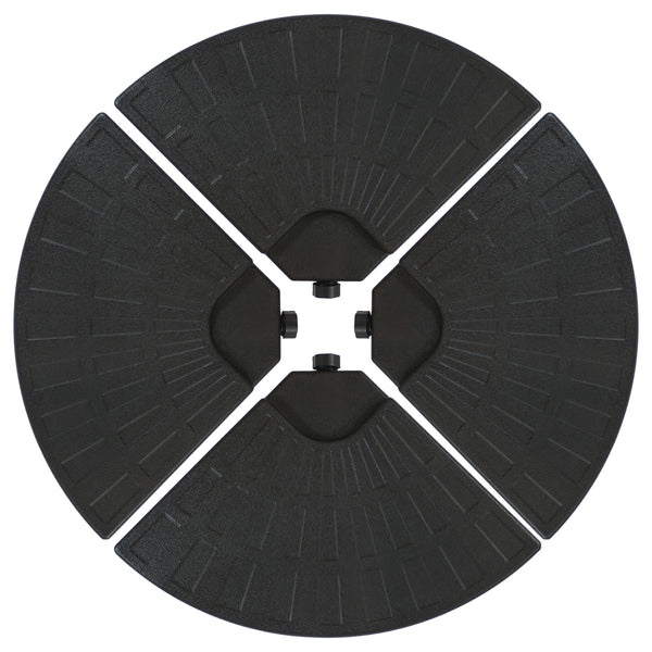backyard creations 10 offset patio umbrella weighted base plate Sunnydaze Decor Heavy-Duty Cantilever Offset Patio Umbrella Base, Set of 4