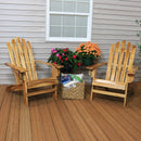 Sunnydaze Rustic Wooden Adirondack Chair with Light Charred Finish