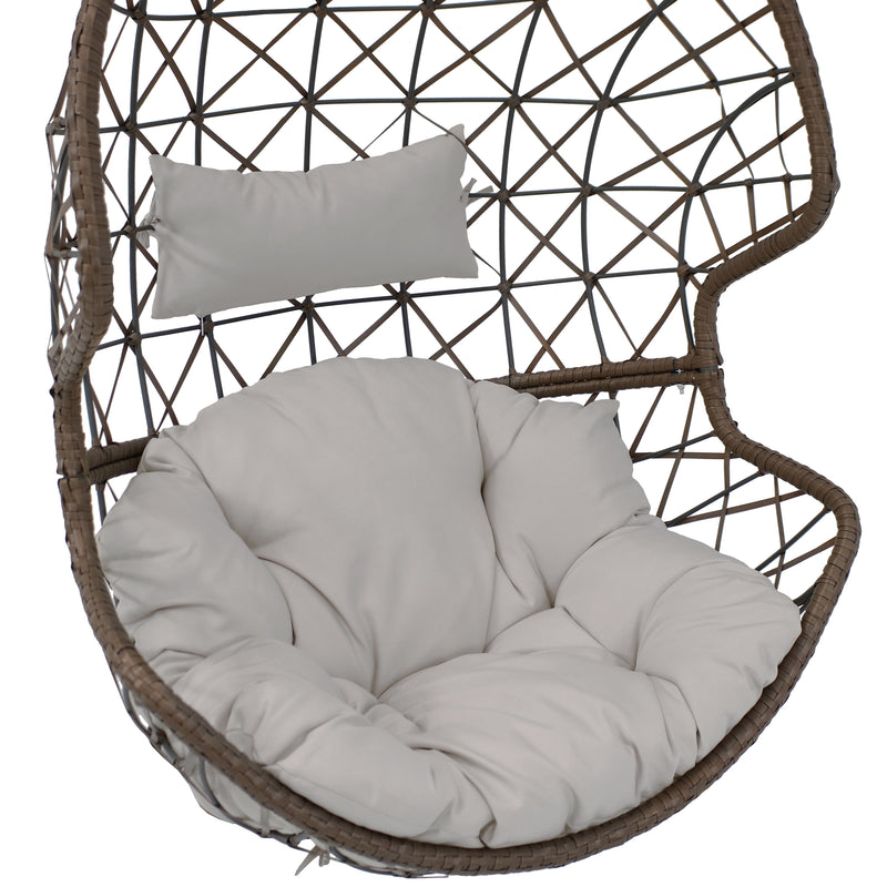 Sunnydaze Danielle Outdoor Hanging Egg Chair with Cushion