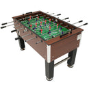 Sunnydaze 55-Inch Faux Wood Foosball Table with Folding Drink Holders