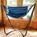 Sunnydaze Hanging Rope Hammock Chair with Space-Saving Stand