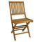 Sunnydaze Nantasket Teak Outdoor Folding Patio Chair with Slat Back - 2 Chairs