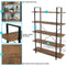 Sunnydaze 5-Tier Industrial Style Open Bookshelf