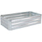 Sunnydaze Galvanized Steel Raised Garden Bed - Silver - Rectangle - 48-Inch