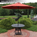 Sunnydaze Modern Geometric Cast Iron Patio Umbrella Base - 17" Square