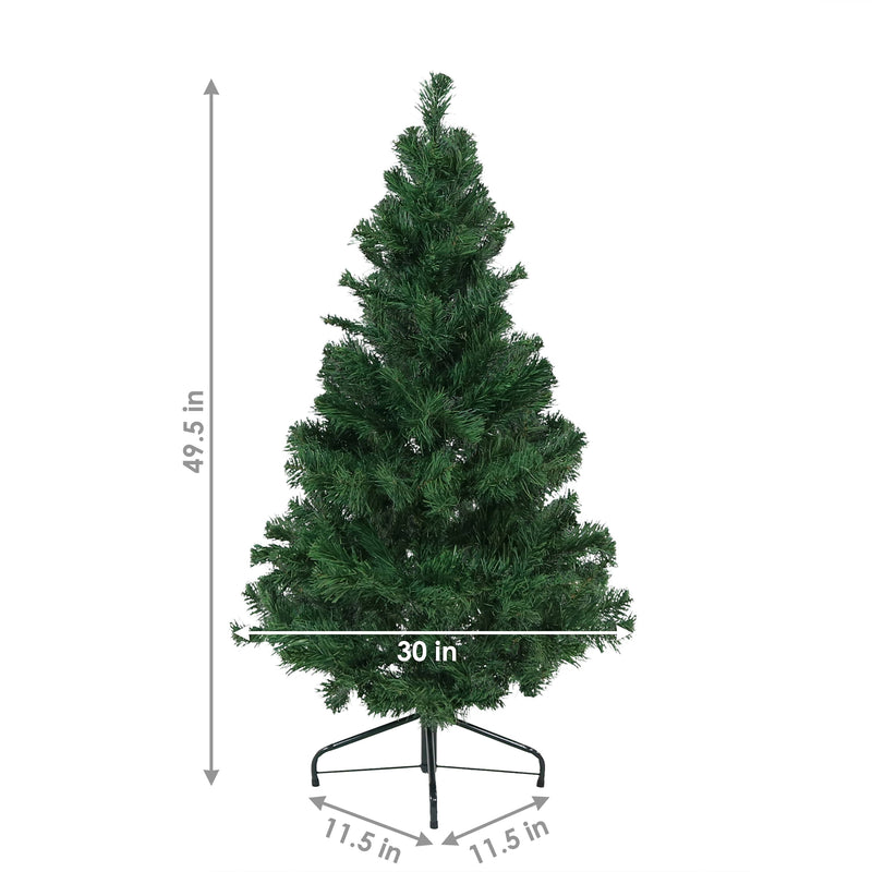 Sunnydaze Unlit Faux Christmas Tree with Hinged Branches and Stand