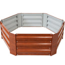 Sunnydaze Galvanized Steel Raised Garden Bed - Hexagon - 40.5-Inch