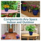 Sunnydaze Resort Glazed Ceramic Planter with Drainage Holes - Set of 2