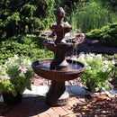 Sunnydaze Flower Blossom Outdoor Electric 3-Tier Water Fountain - 43" H