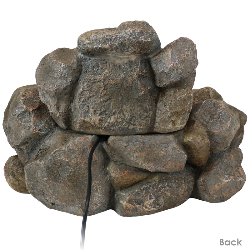 Sunnydaze Rocky Ravine Outdoor Water Fountain - 18" H