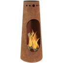 Sunnydaze Santa Fe Steel Chiminea with Rustic Finish - 50-Inch