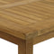 Sunnydaze Teak Square Outdoor Dining Table - Light Stain Finish - 32"