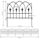 Sunnydaze 5-Piece Bayonne Steel Garden Fence Panels - 8' Overall