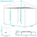 Sunnydaze Standard Pop-Up Canopy with Carry Bag and Sandbags