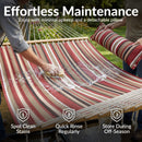 Sunnydaze 2-Person Quilted Fabric Double Hammock with Pillow