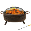Sunnydaze 42" Large Cosmic Fire Pit with Moon and Stars Design