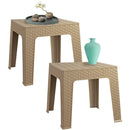 Sunnydaze Outdoor Square Plastic Adirondack Patio Side Table