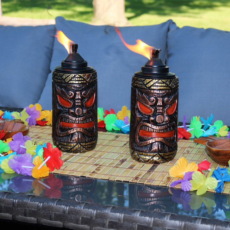 Sunnydaze 3-in-1 Tiki Face Outdoor Patio Torch