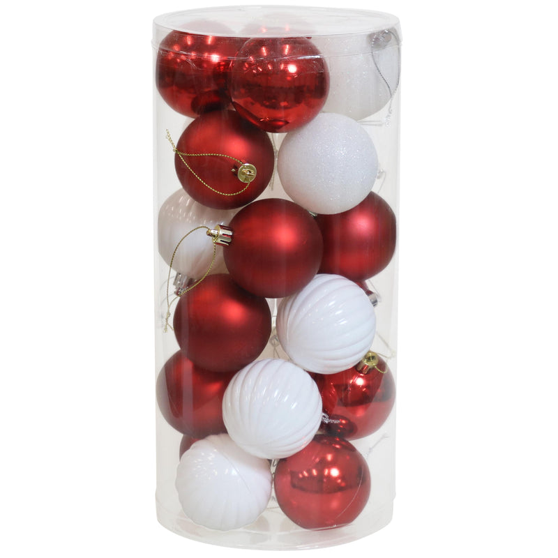 Sunnydaze 24ct 60mm Merry Medley Shatterproof Christmas Ornaments