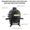 Sunnydaze Kamado Portable Charcoal Grill and Smoker with Stand