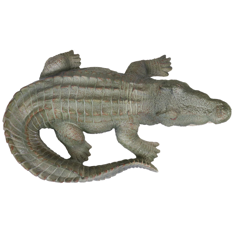 Sunnydaze Chloe the Crabby Crocodile Indoor/Outdoor Garden Statue - 18"