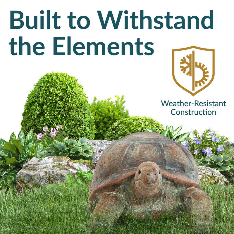 Sunnydaze Tortoise Concrete Garden Statue