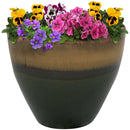 Sunnydaze Resort Glazed Ceramic Planter - 13"