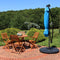 Sunnydaze 10' Offset Patio Umbrella with Solar LED Lights