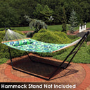 Sunnydaze 2-Person Fabric Spreader Bar Hammock and Pillow