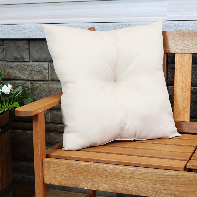 Sunnydaze Tufted Indoor/Outdoor Decorative Throw Pillows