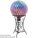 Sunnydaze Peaceful Waves Rippled Outdoor Gazing Globe - 10" - Iridescent