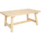 Sunnydaze Rustic Coffee Table, Log Cabin Style Unfinished Wood Construction, 41-Inch