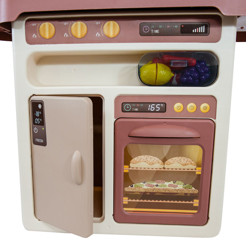 Sunnydaze Mini Meals Kitchen Playset with Sounds, Lights, and Effects