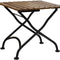 Sunnydaze European Chestnut Wood Folding Square Side Table - 20"