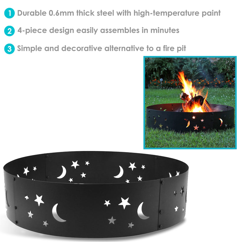 Sunnydaze Big Sky Campfire Ring - 36" Diameter